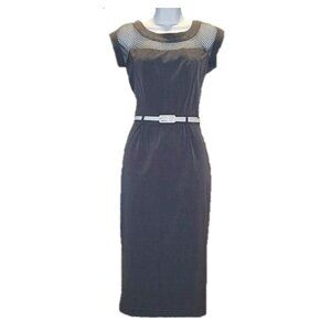 2X Midi Pencil Dress in Grey